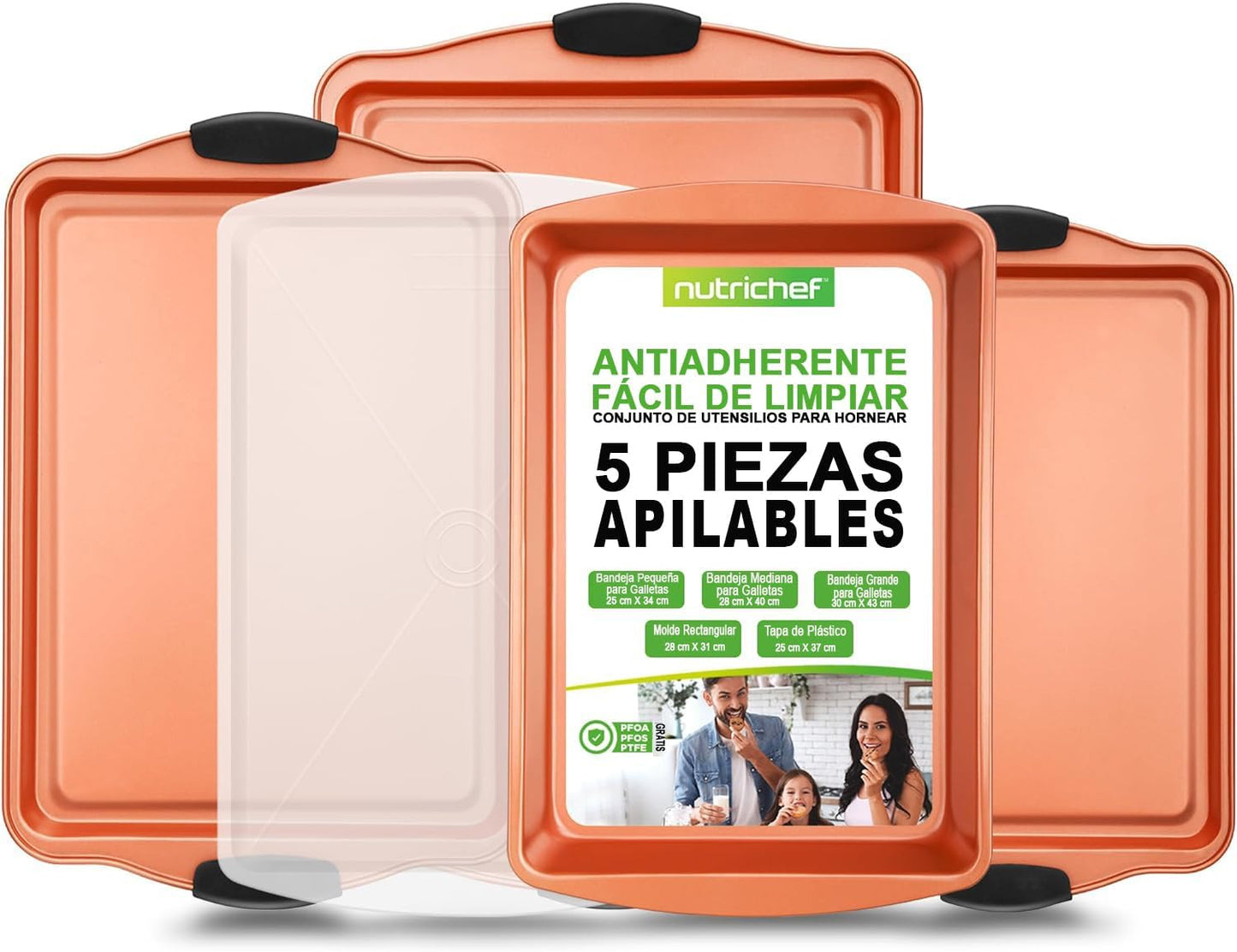 NutriChef 5Piece NonStick Bakeware Set for Perfect Baking