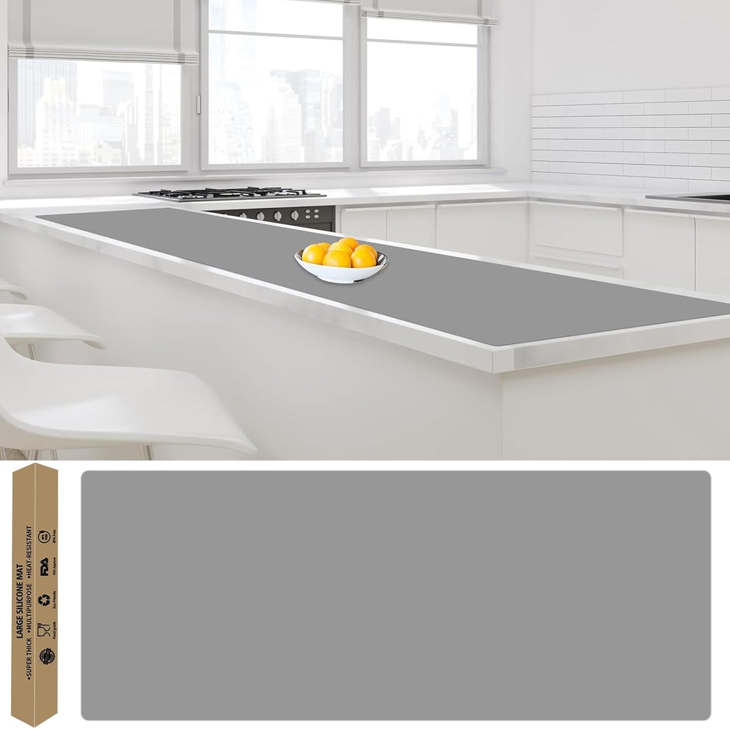 Extra Large Silicone Kitchen Counter Mat for Versatile Use