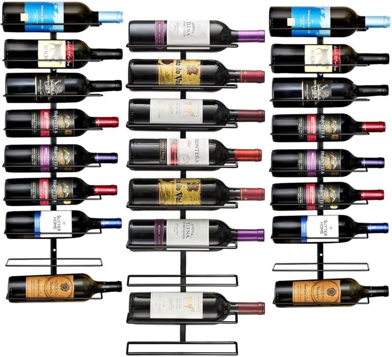 Sorbus Wall Mount Wine Rack Set of 3 Holds 27 Bottles Stylishly