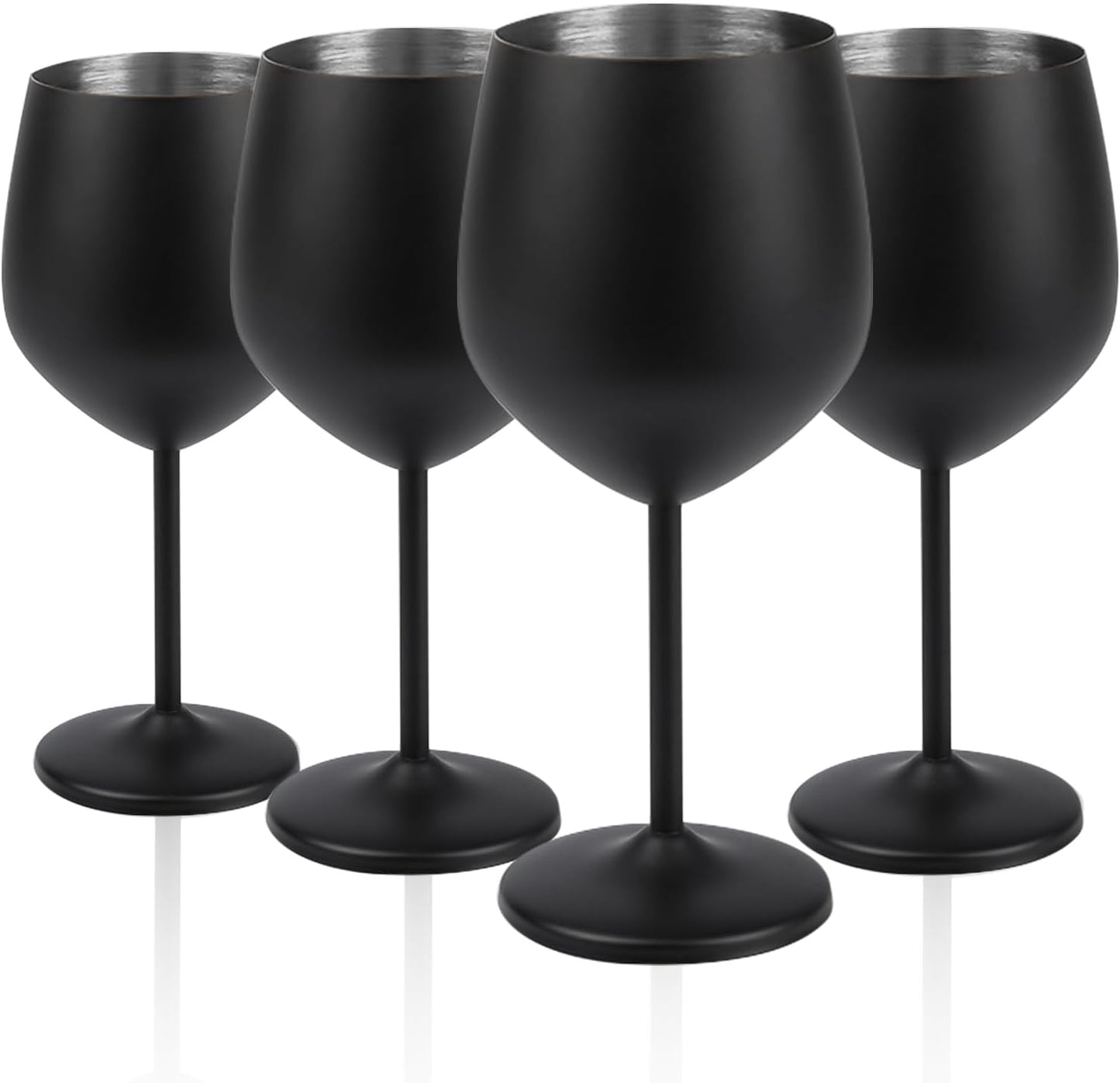 Unbreakable Black Wine Glass Set of 4 for Indoor and Outdoor Use