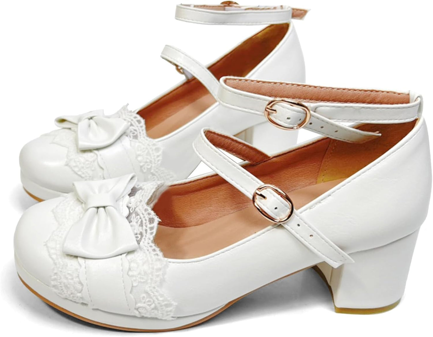 Cute Bow Heels Mary Janes Shoes for Women Dressy Occasions
