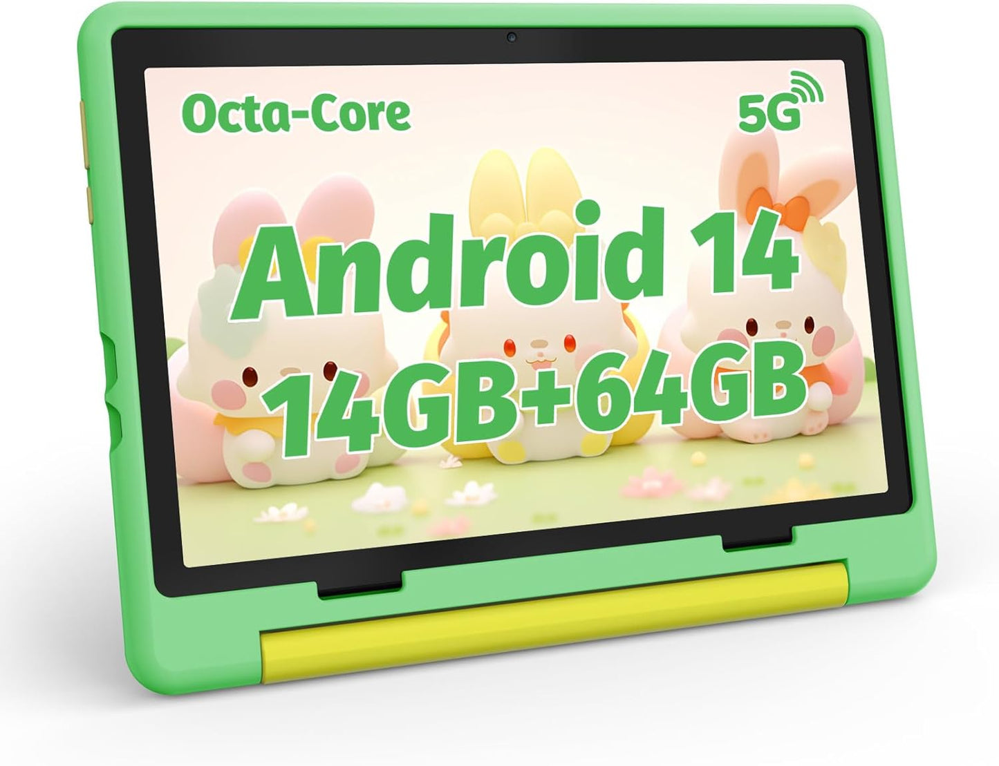 Kids Tablet 10 Inch Android 14 with Parental Controls and Case