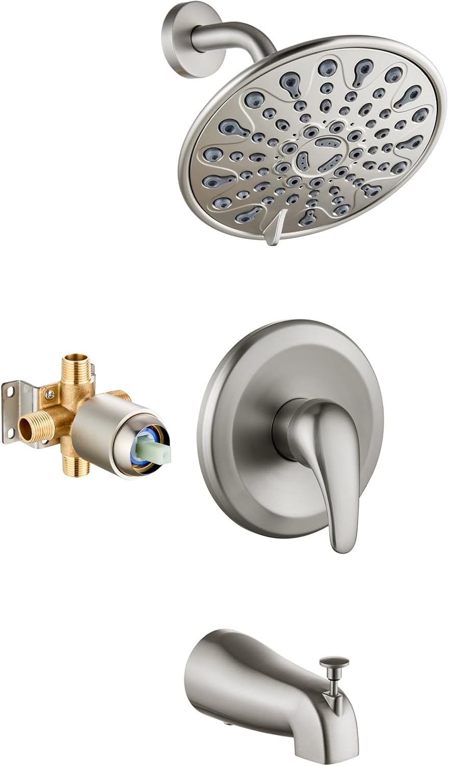 Gotonovo Tub Shower Faucet Set with 6 Modes and Valve Included