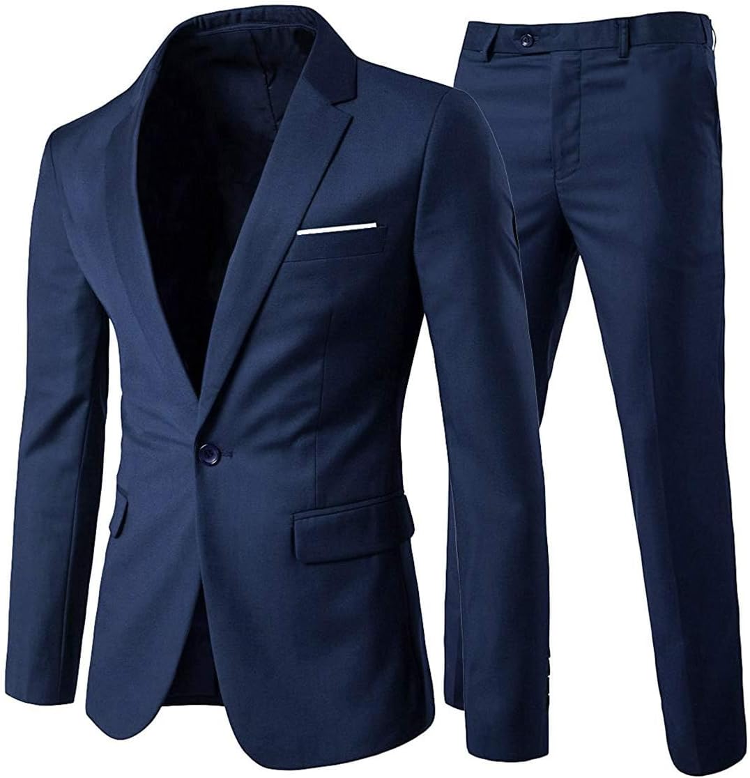 Cloudstyle Men's Slim Fit 2-Piece Suit for Any Occasion