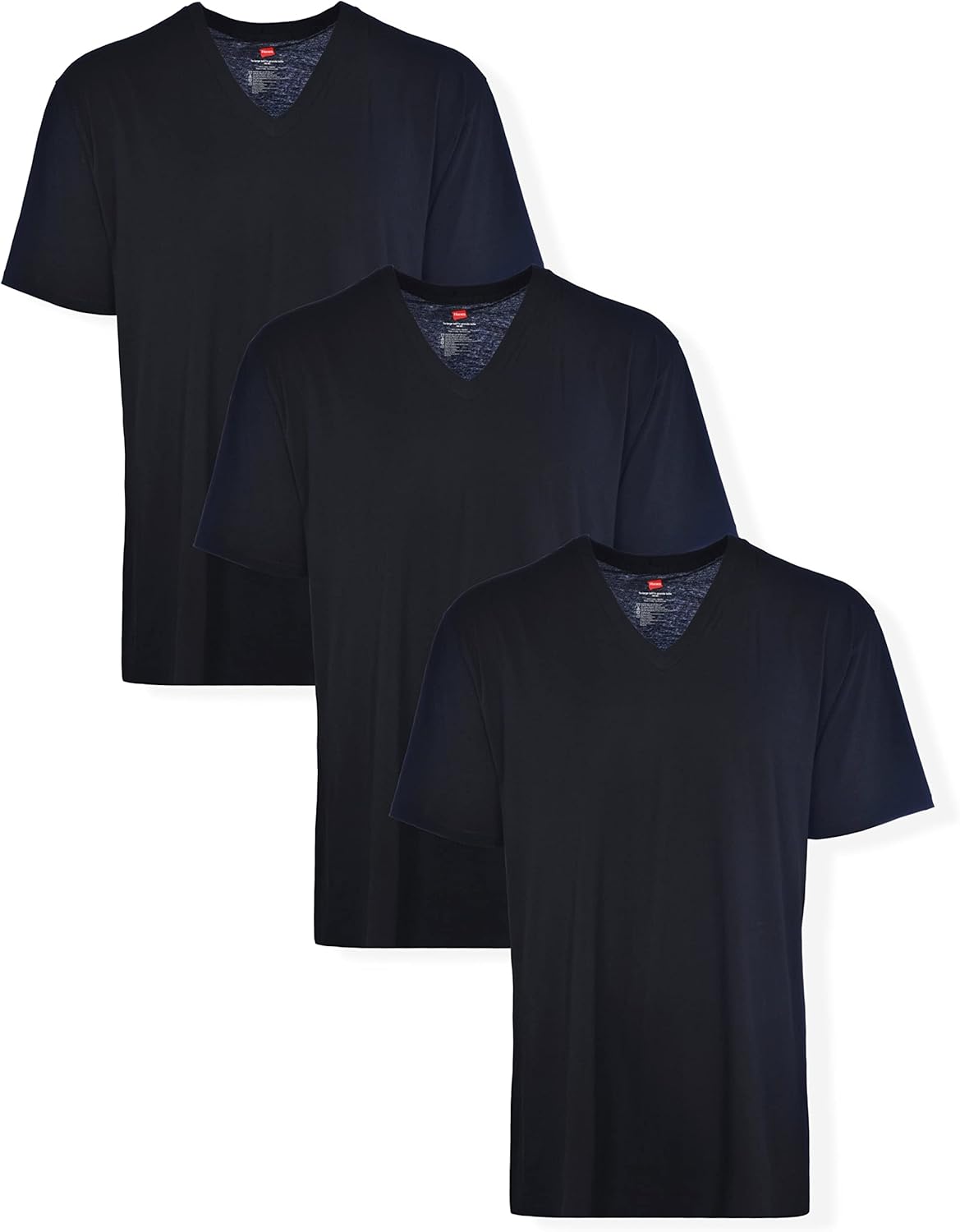 Hanes Mens Tall Cotton V-Neck Tagless Undershirts Multipack