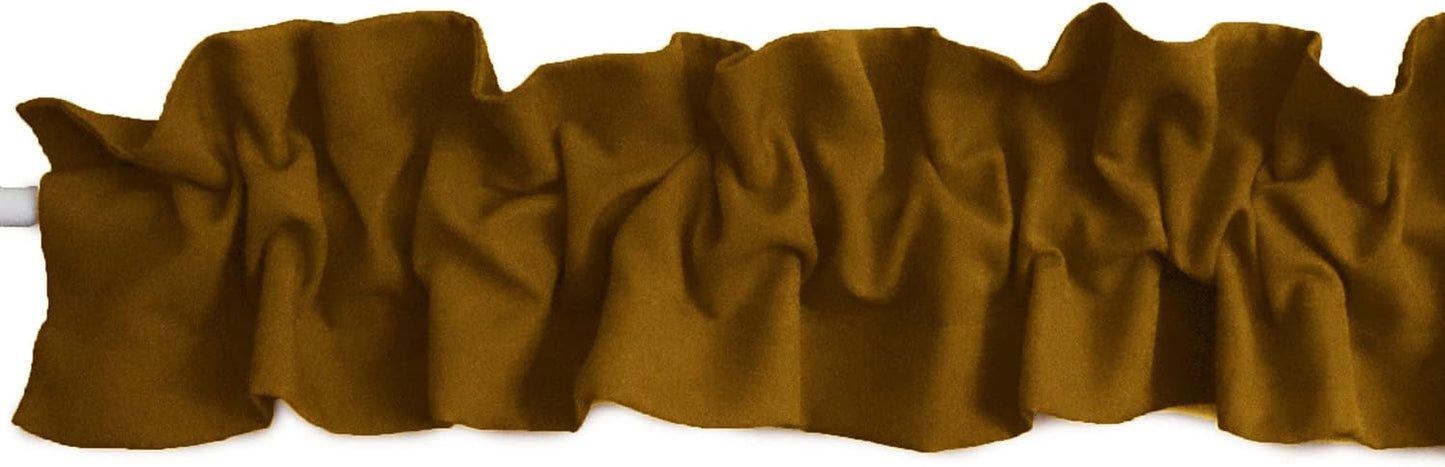 Solid Poplin Sleeve Topper Window Valance for Home Decor