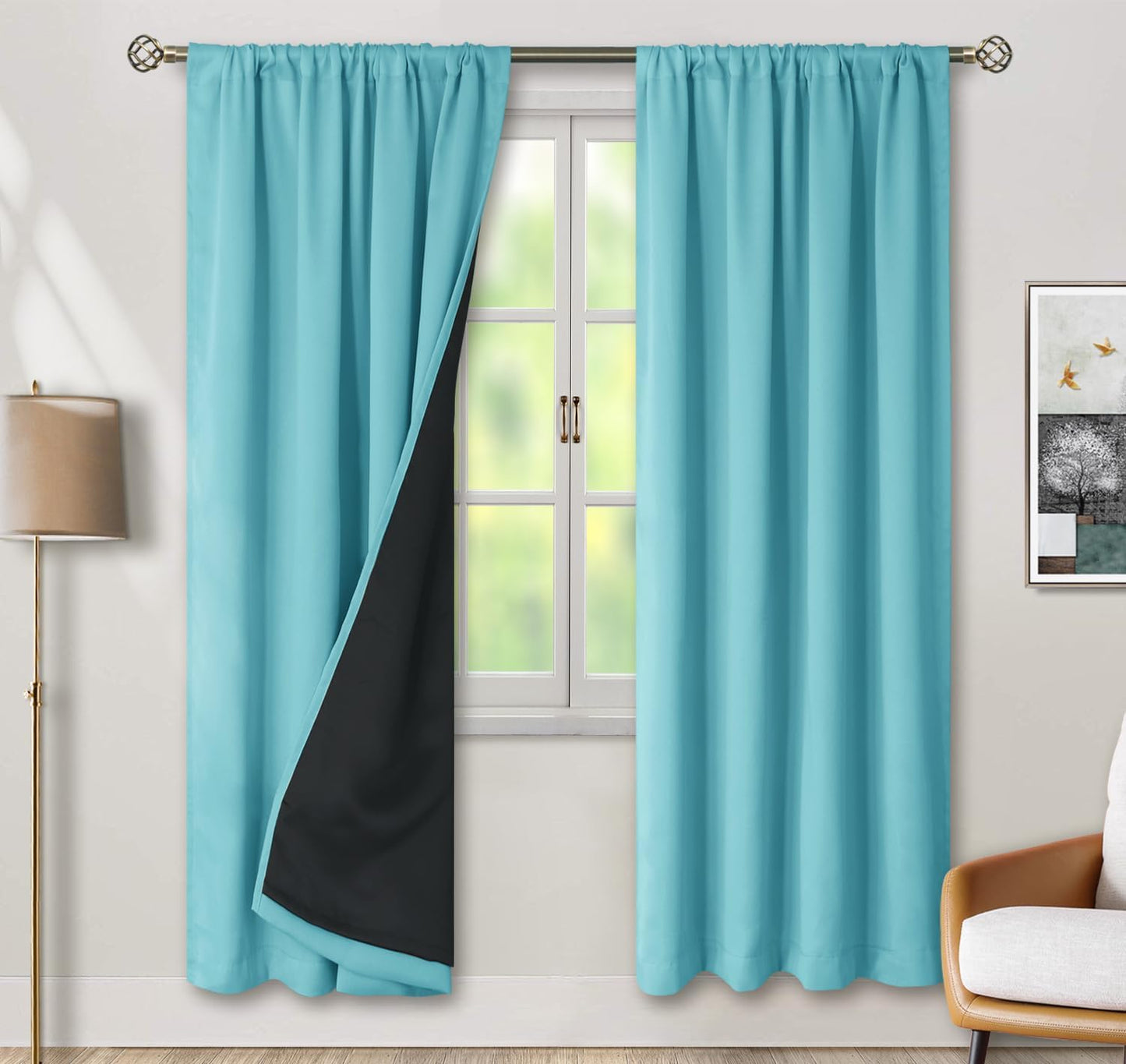 BGment 100% Blackout Curtains for Bedroom, 72 Inch Length