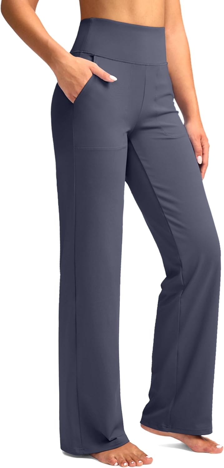 G Gradual Women's Yoga Pants Wide Leg with Pockets for Comfort