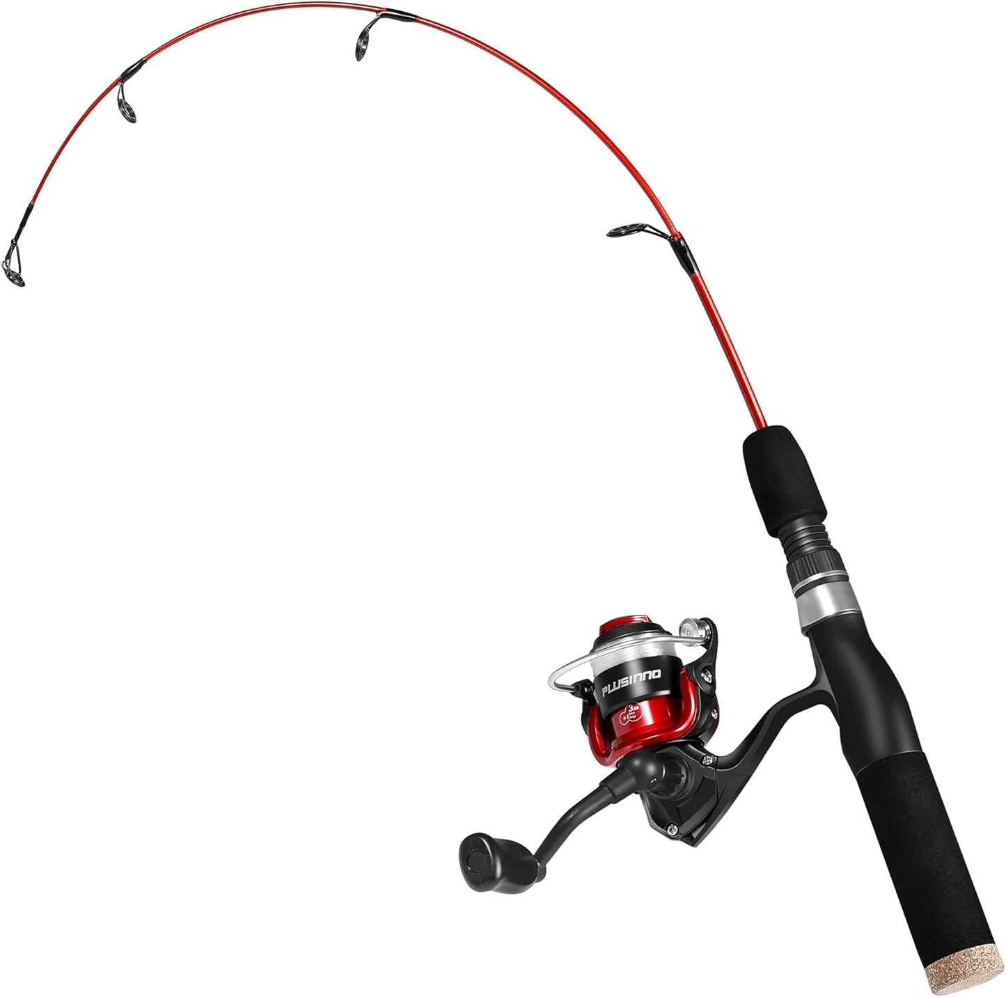 PLUSINNO Ultralight Ice Fishing Rod Combo - Fast Action for Multi-Species!