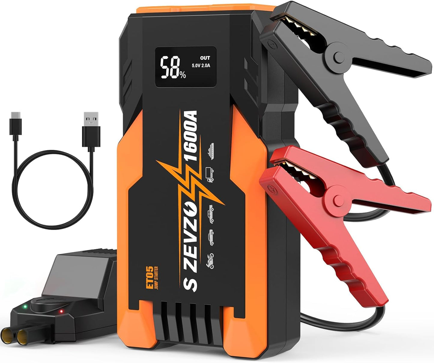 ET05 1600A Jump Starter - Power Up to 7.2L Engines!
