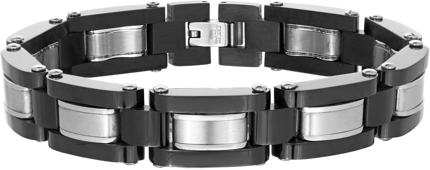 Stylish Steel Link Bracelet for Men