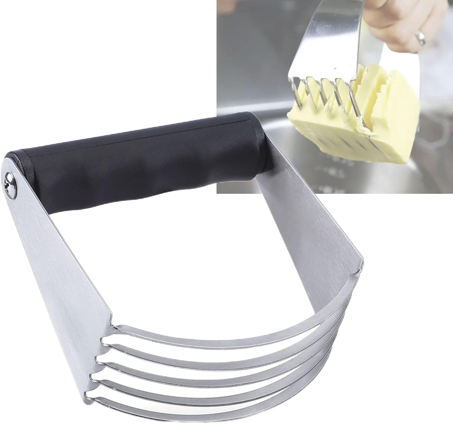 Stainless Steel Dough Cutter: Flaky Pie Perfection!
