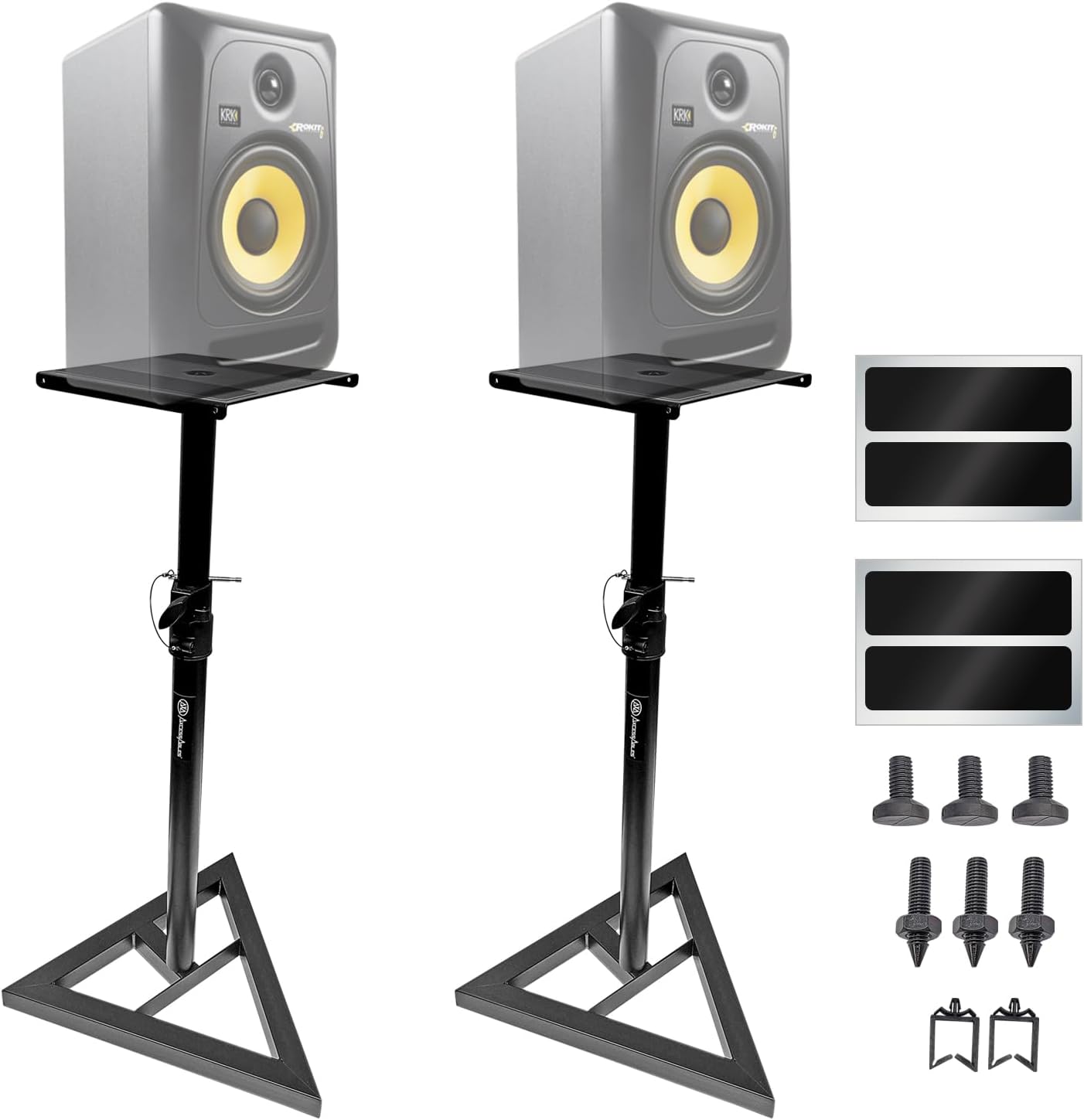 Enhanced Studio Sound: Adjustable Monitor Stands
