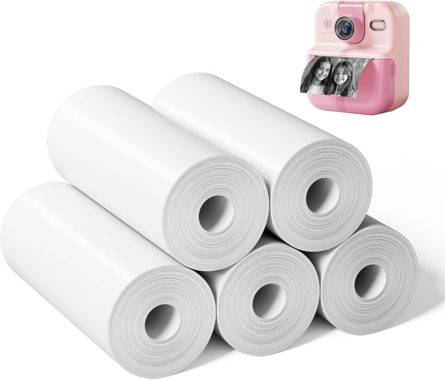 Thermal Photo Paper Refill for Kids Cameras - Stunning Black on White Prints - Ages 3-15
