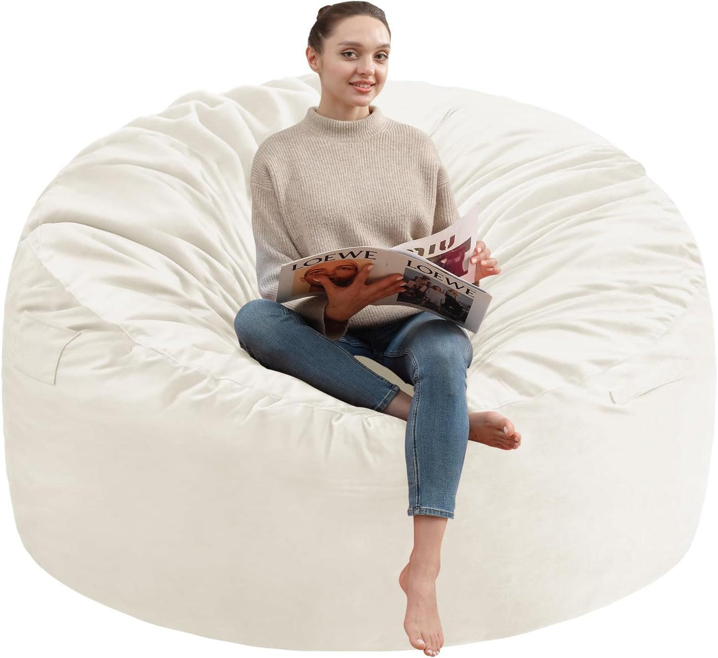 5FT Bean Bag Chair with Memory Foam for Ultimate Comfort