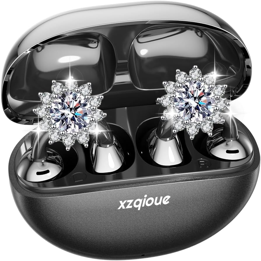 Jewelry-Inspired Clip On Earbuds for Women with Comfort Fit