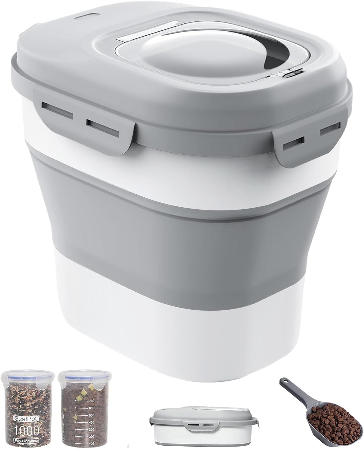 30-35 Lbs Dog Food Storage Container with Airtight Lids