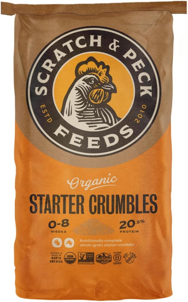 Whole Grain Starter Crumbles for Chickens and Ducks - 25 lbs