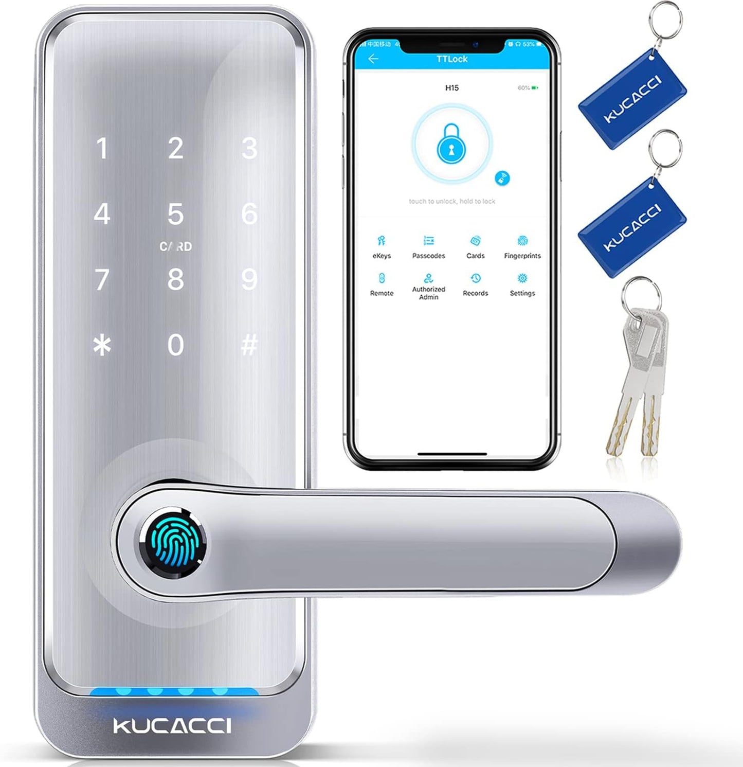 Keypad Smart Door Lock with Handle: Kucacci Keyless Entry Lock
