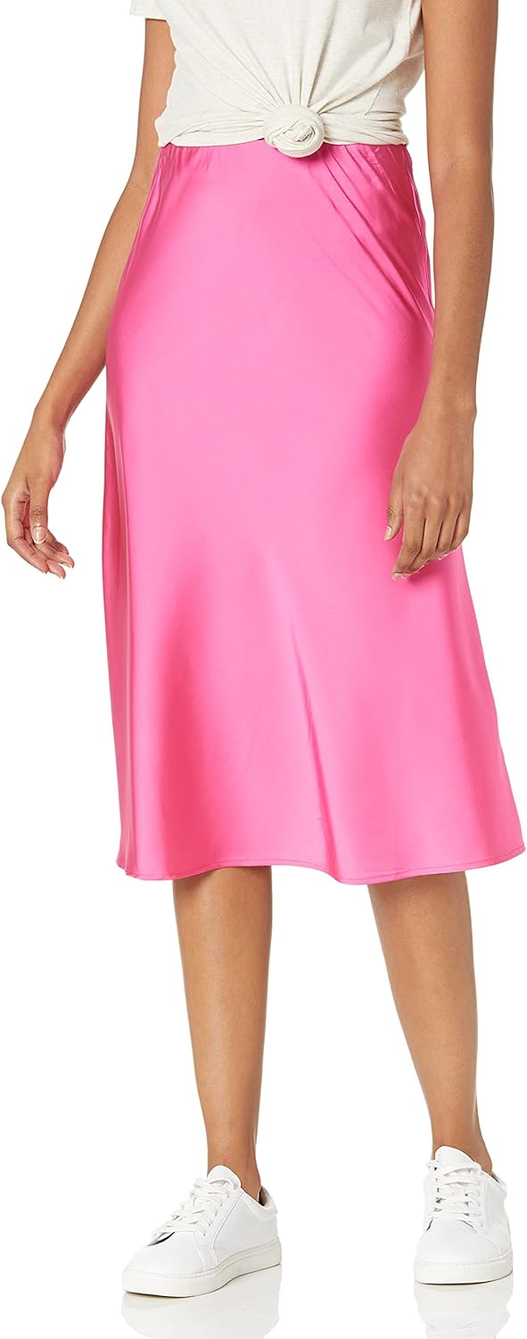 The Drop Women's Maya Silky Slip Skirt for Effortless Style