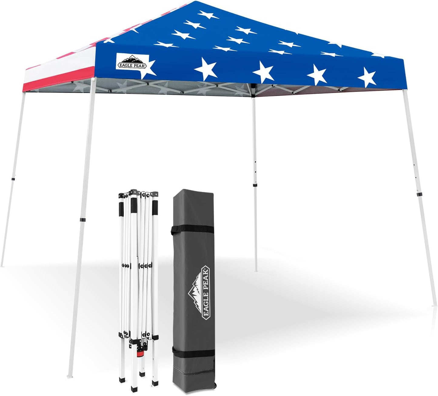 EAGLE PEAK 10x10 Slant Leg Pop-up Canopy Tent for Outdoor Fun