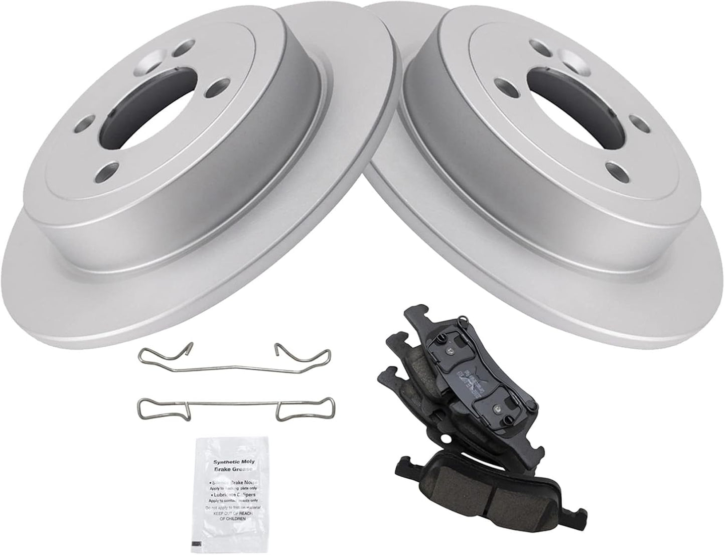 TRQ Rear Brake Pad & Rotor Kit for 2002-2006 Mini Cooper