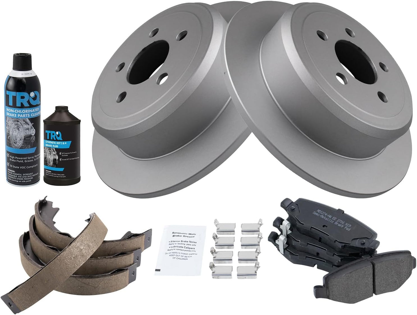 TRQ Rear Brake Pad & Rotor Kit for Dodge Nitro and Jeep Liberty