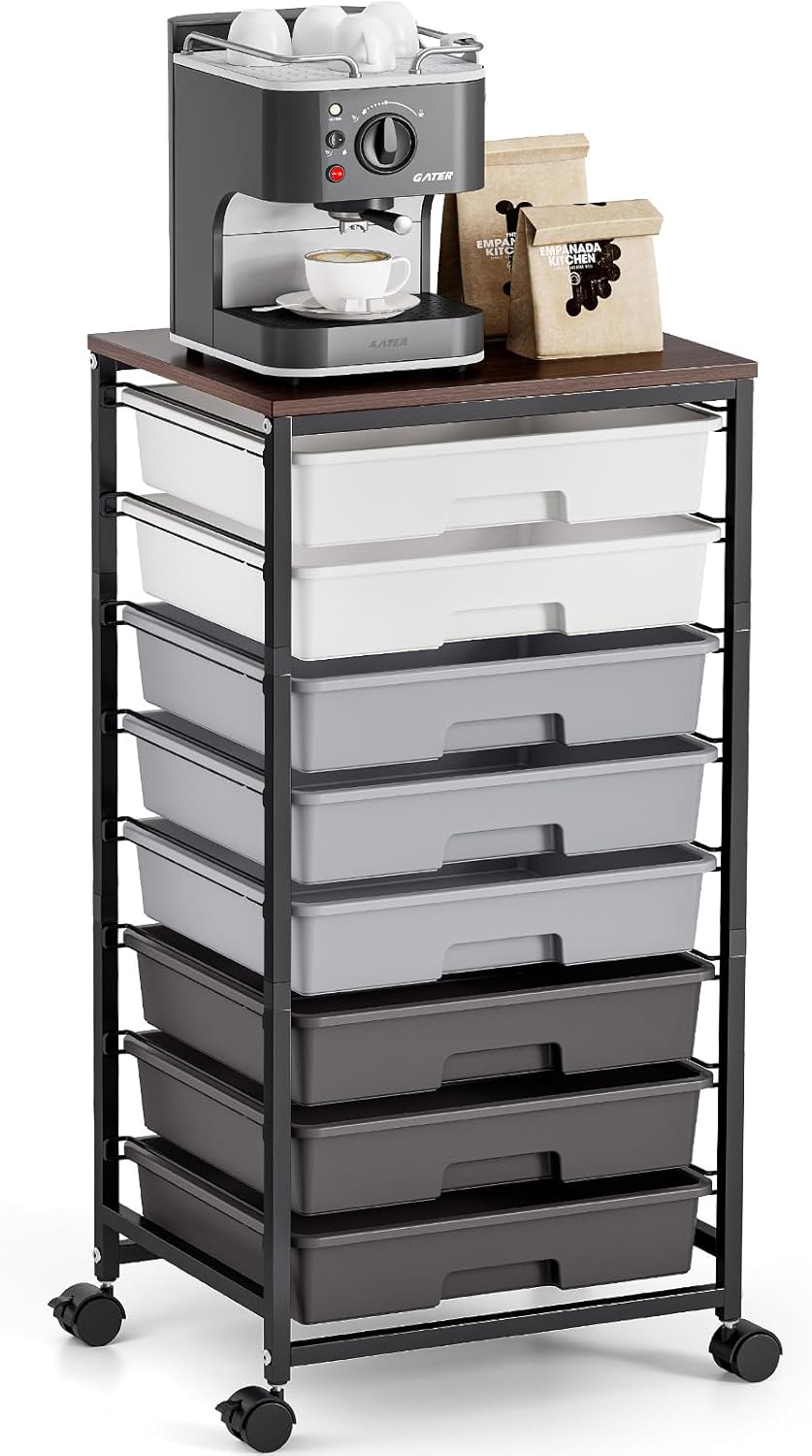Rolling Storage Cart with 8 Drawers for Versatile Organization