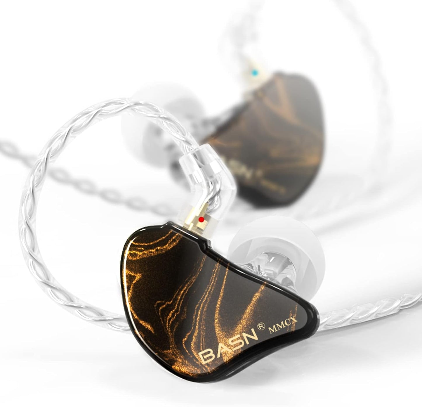 BASN MMCX Triple Driver IEM Headphones for Musicians and Drummers