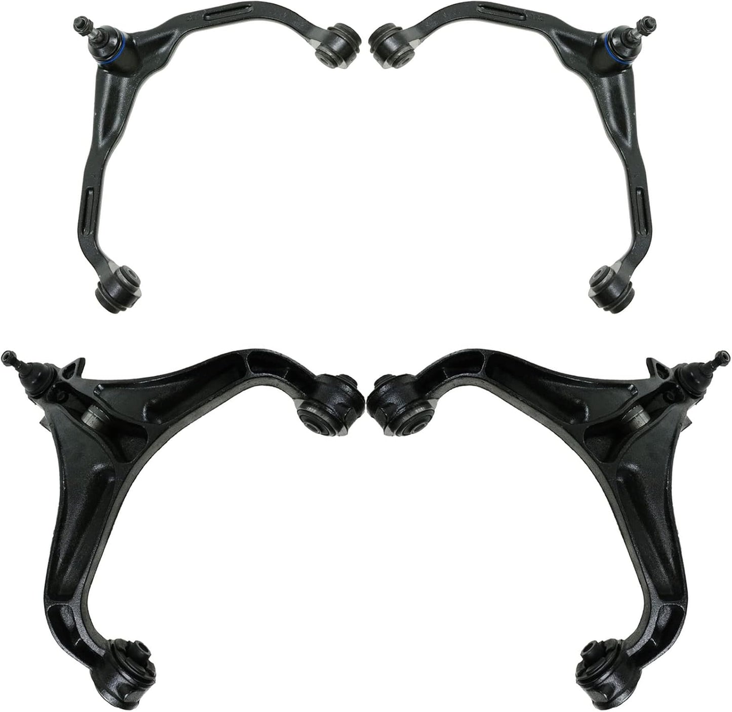 TRQ Front Upper & Lower Control Arm Set for Dodge Nitro & Jeep