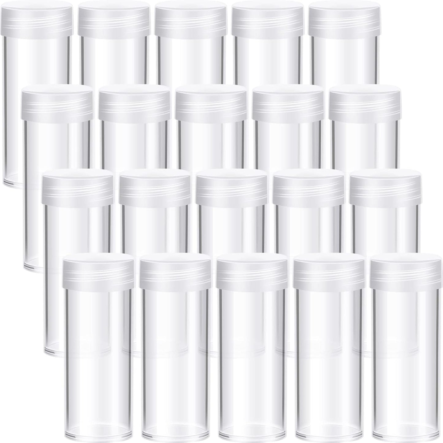 Qunclay 60 Pieces Quarter Tubes for Coin Storage and Organization