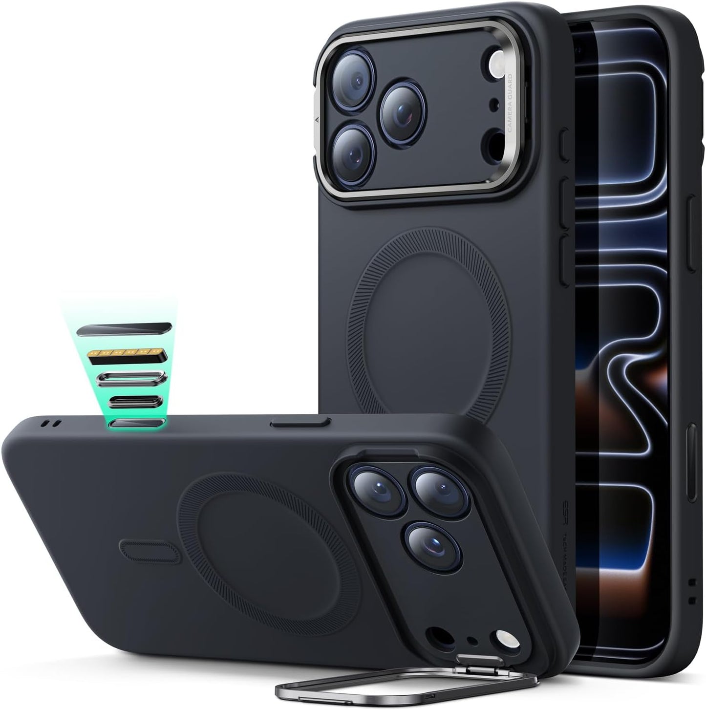 ESR Silicone Case for iPhone 17 Pro Max with Camera Stand