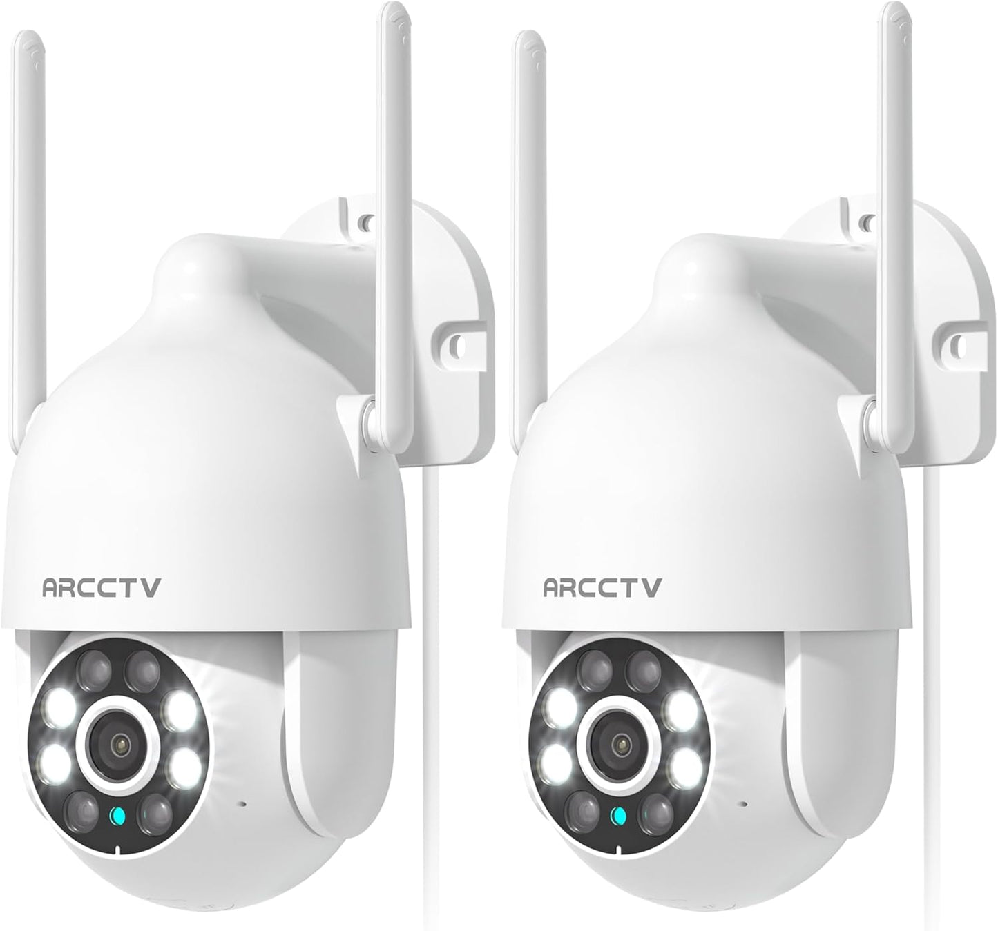 2K Security Cameras Outdoor with 360 Pan-Tilt View & Night Vision