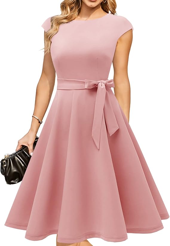 DRESSTELLS Modest Wedding Guest Dress for Summer Events