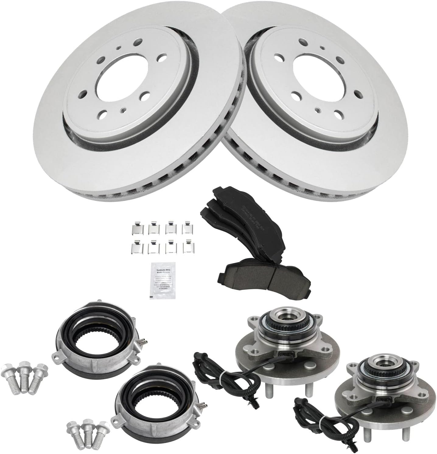 TRQ Front Brake Pad & Rotor Kit for 2015-2017 Ford F-150