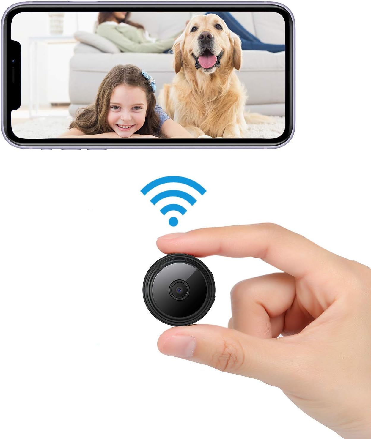 WiFi Mini Spy Camera with Night Vision - Home Security