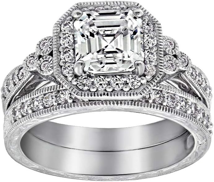 Stunning Antique-Style Infinite Elements Zirconia Ring Set