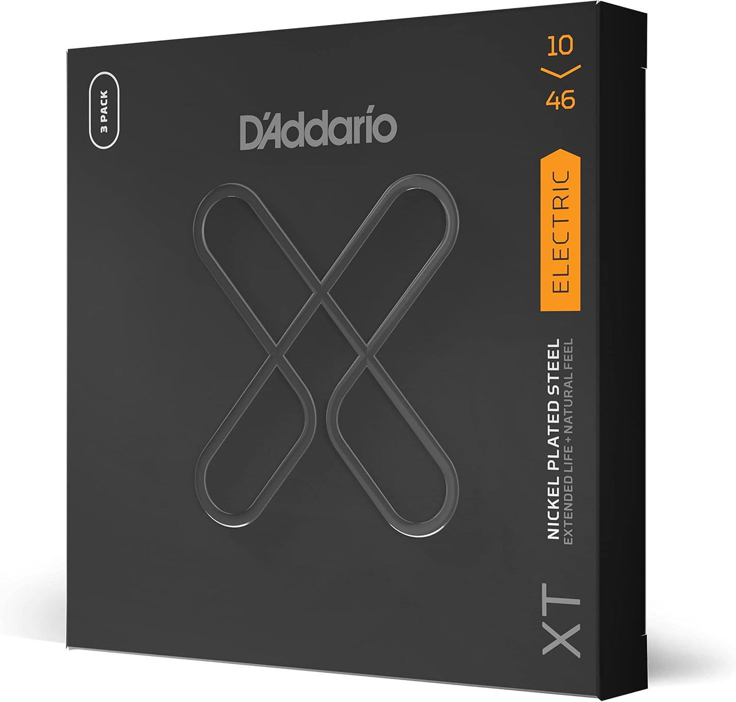 D'Addario XT Nickel Coated Electric Guitar Strings, 10-46 Set