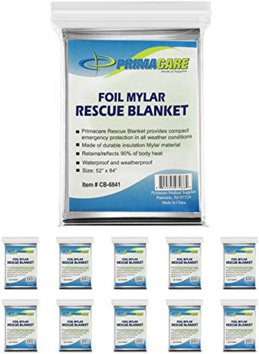 10 Pack Emergency Thermal Blankets - Keep Warm & Safe!