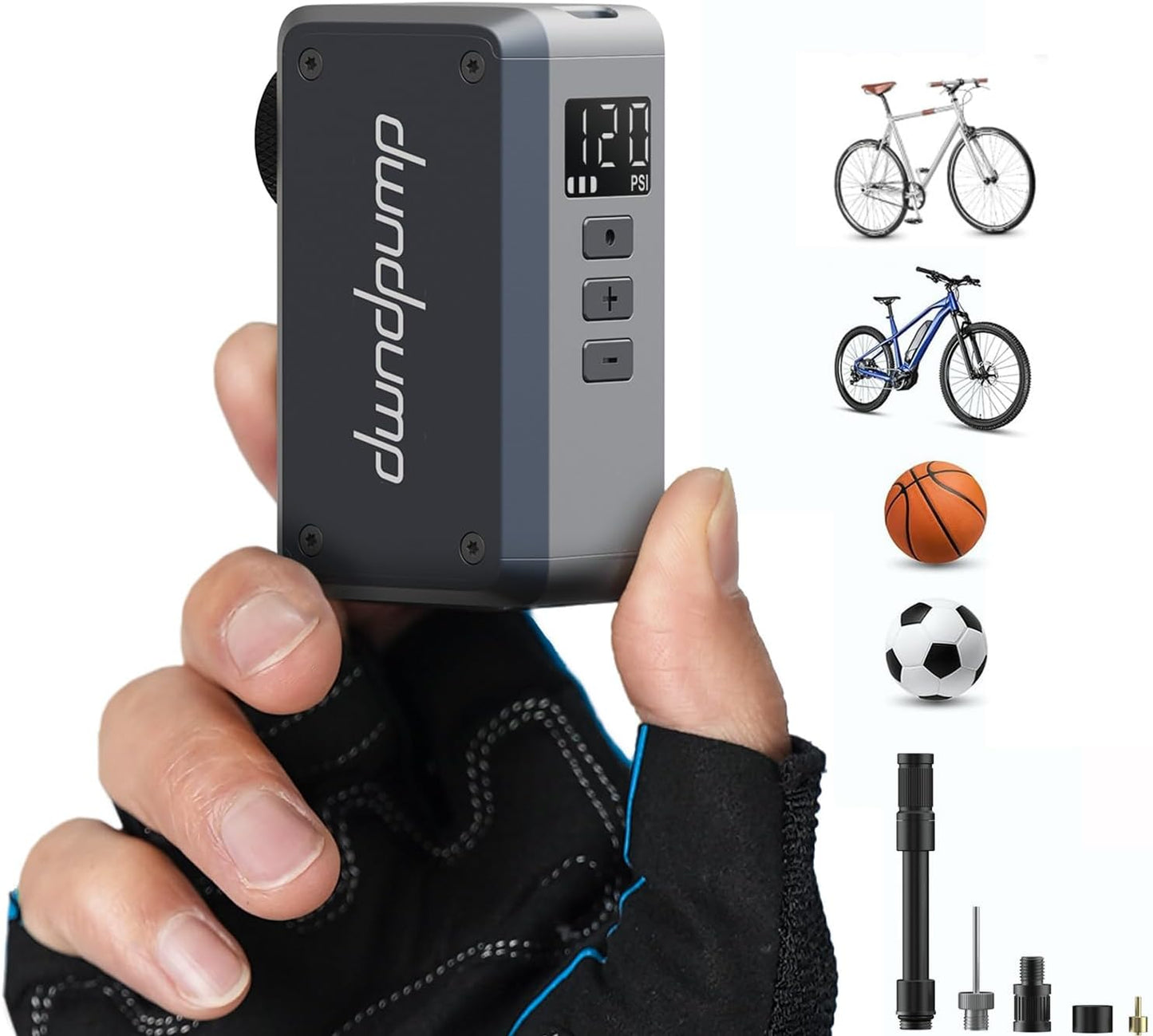 Mini Bike Pump with Gauge: Efficient 120 PSI Electric Pump
