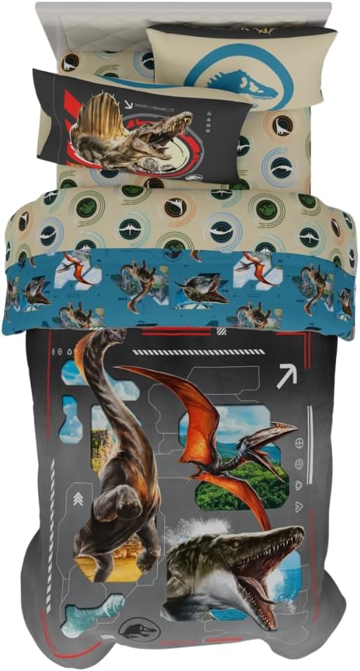 Jurassic World Kids Bedding Set by Franco - Cozy Microfiber Comforter