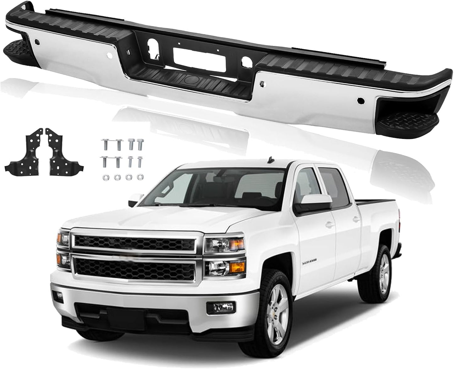 Rear Bumper Assembly for 2014-2018 Chevy Silverado & GMC Sierra