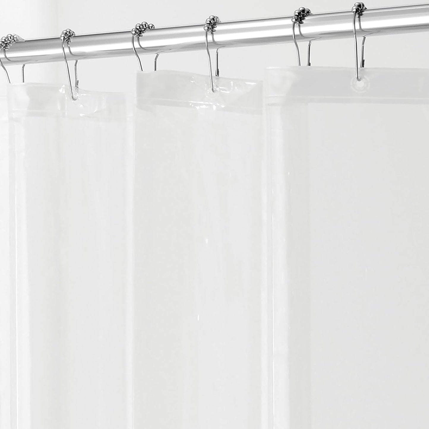 InterDesign Waterproof Shower Curtain Liner, 72x72 Clear