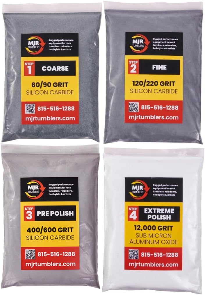 Refill Grit Kit with 12,000 Grit Polish for Rock Tumblers