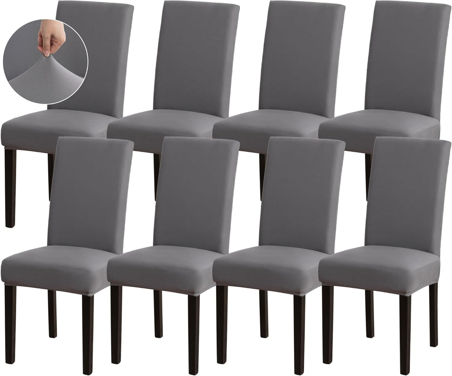 Sufdari Dining Chair Covers Set of 8 - Stretch Spandex Protectors