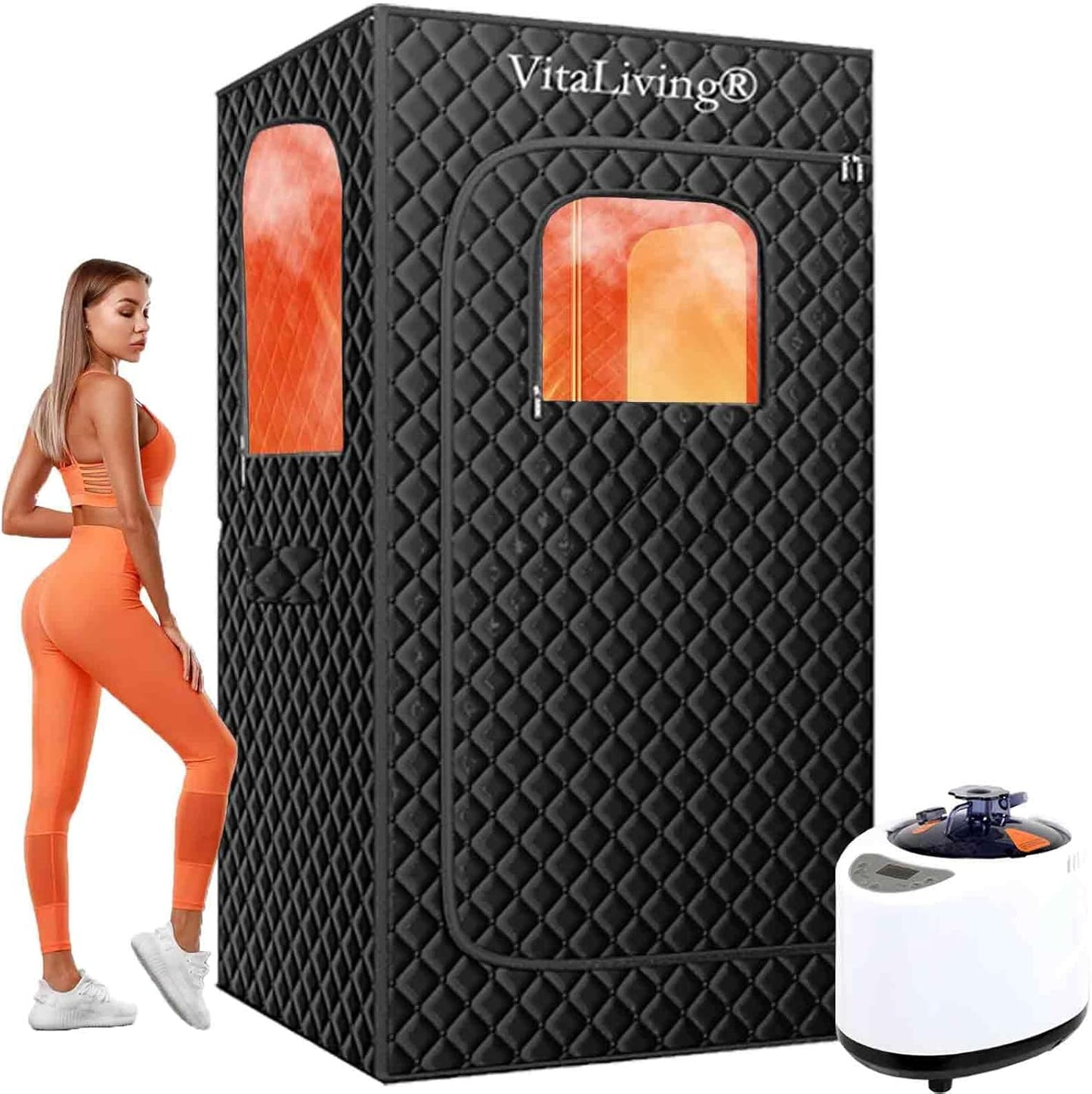 Portable Home Sauna Box: 1200W Steamer, 15 Levels