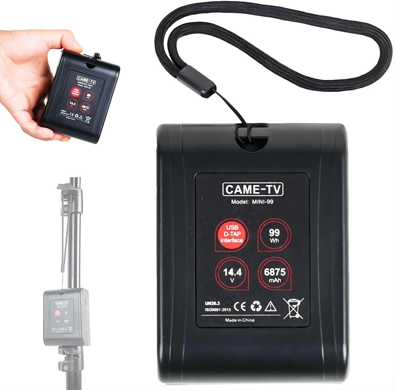 CAME-TV Mini V Mount Battery 99Wh for Blackmagic and Sony