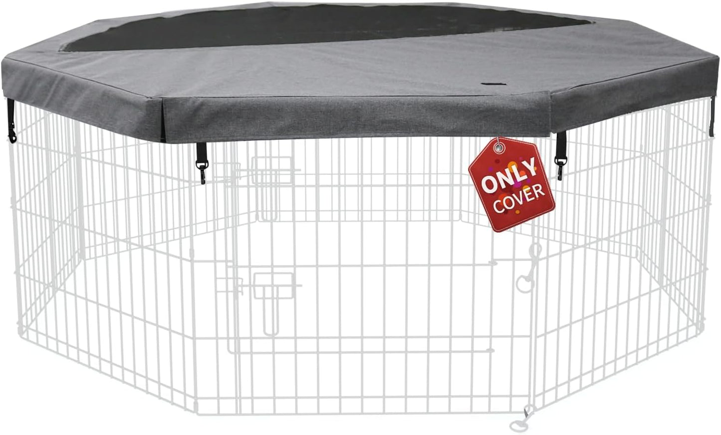 PETIME Top Cover for 24in Wide Dog Playpen - Shade & Security