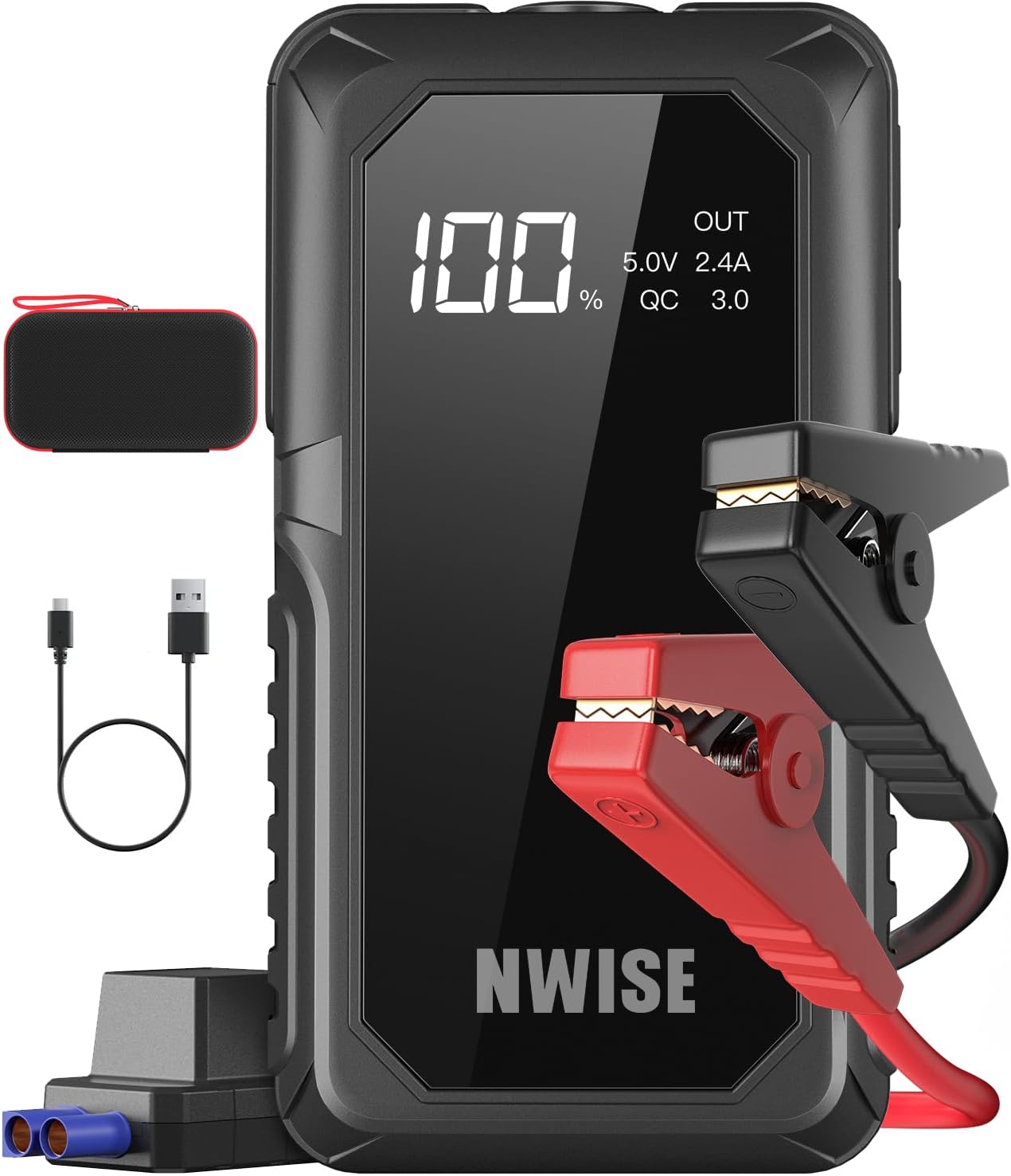 2000A Car Jump Starter by NWISE: Power On-the-Go!