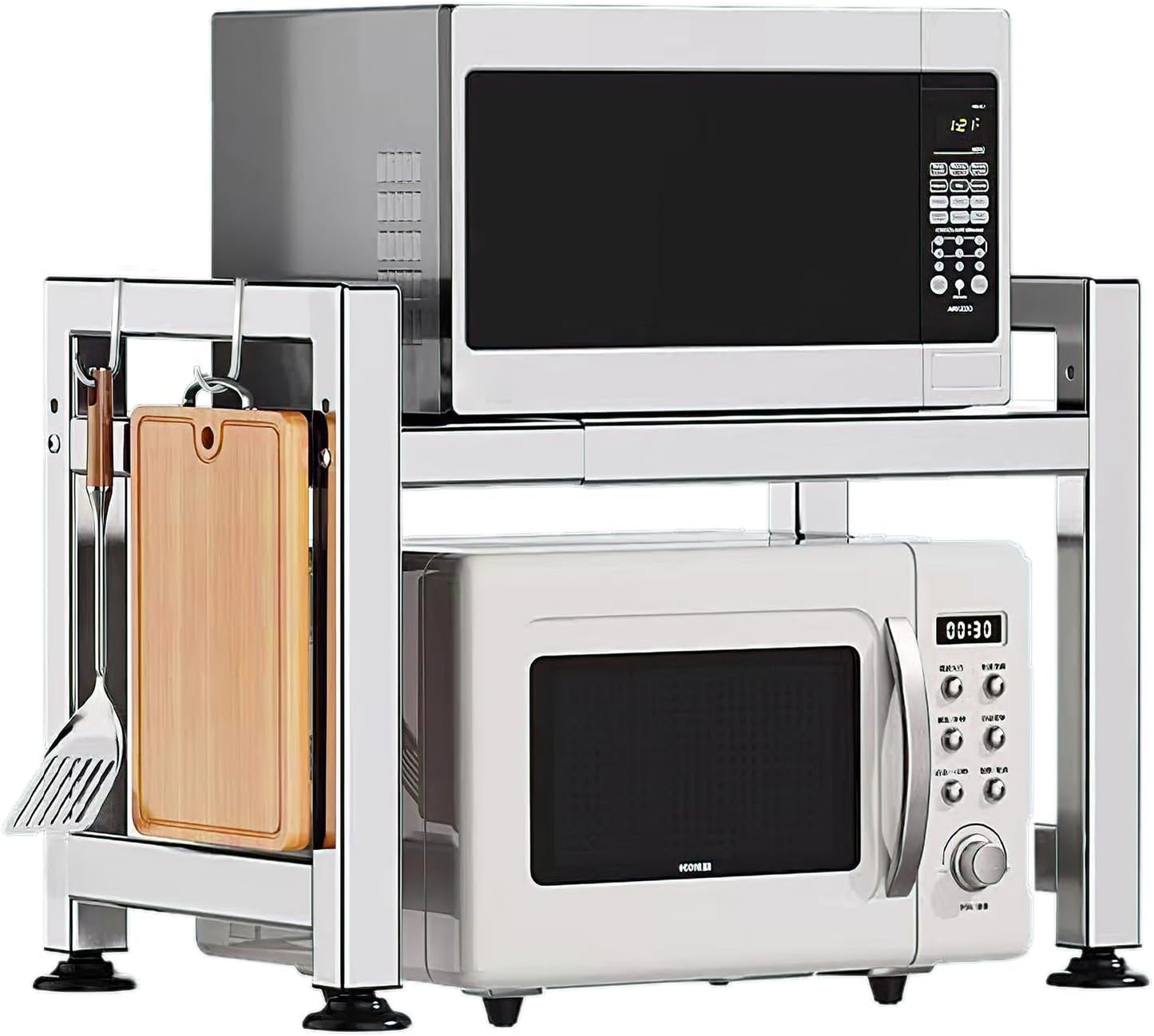 Virvia Adjustable Microwave Shelf - Maximize Kitchen Space!